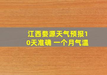 江西婺源天气预报10天准确 一个月气温